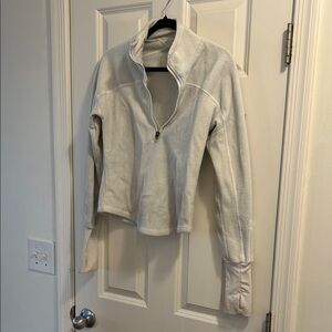 Women's Cream Zip-Up Jacket